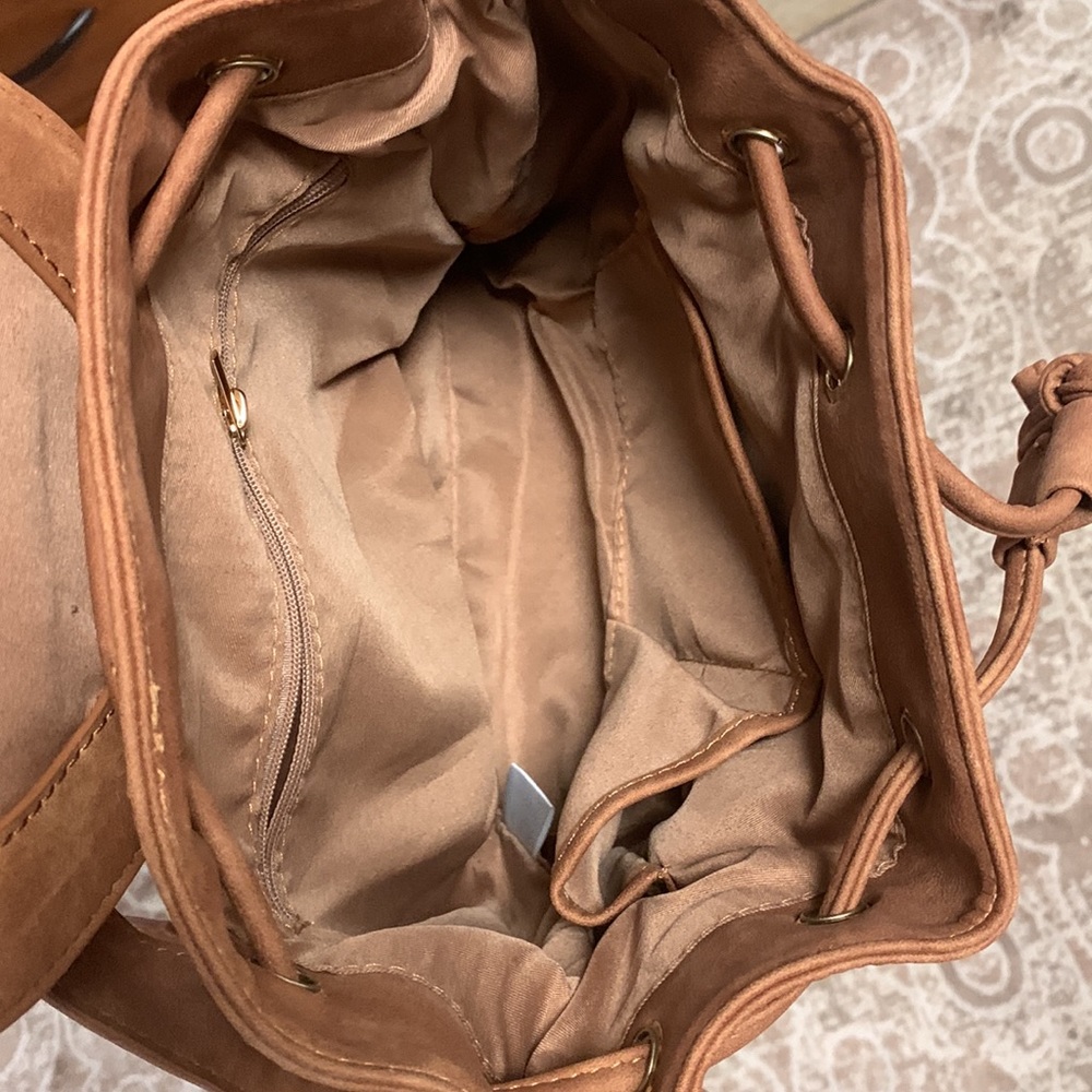 Mini Backpack Vegan Suede With Dangle - image 7